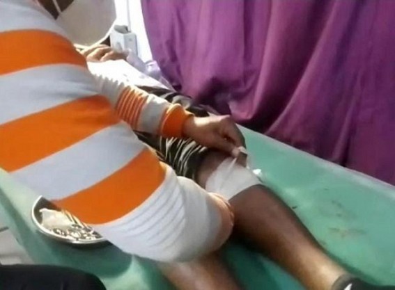 BJP’s hooliganism state-wide: CPI-M member Asit Vaidya was attacked by miscreants in Pilak Bazar, Jolaibari
